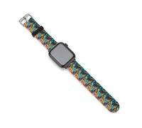French Bull Dog In Summer - Cinturino compatibile con iWatch, cinturino morbido e divertente per Smart Watch, 38 mm/40 mm, 42 mm/44 mm, 38mm/40mm, Silicone, Nessuna pietra preziosa