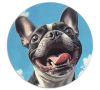 FRENCH BULLDOG 1000 Pezzi Jigsaw Puzzle Giochi Educativi Relief Dello Stress Jigsaw Circolare Bellissima Decorazione Puzzle Per Regali Di Viaggio, Presente 1000pcs (67.5x67.5cm)