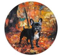 FRENCH BULLDOG 1000 Pezzi Jigsaw Puzzle Giochi Educativi Relief Dello Stress Puzzle Rotondo Bellissima Decorazione Puzzle Per Regali Di Viaggio, Presente 1000pcs (67.5x67.5cm)