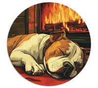 FRENCH BULLDOG 1000 Pezzi Jigsaw Puzzle Giochi Educativi Relief Dello Stress Puzzle Rotondo Sfida Colore Per Adulti E Bambini 1000pcs (67.5x67.5cm)