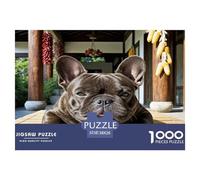 French Bulldog 1000 Pezzi Small Animal Dogs Puzzle Giocattoli Gioco Di Abilità Per Decorazione Per La Casa Per Adulti E Ragazzi Regalo Giocattolo 38x26cm/1000pcs