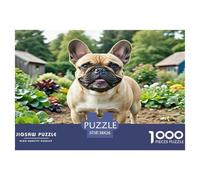 French Bulldog 1000 Pezzi Small Animal Dogs Puzzle Giocattoli Gioco Di Abilità Per Decorazione Per La Casa Per Bambini E Adulti Regali Regalo Giocattolo 38x26cm/1000pcs
