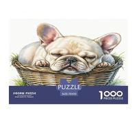 French Bulldog 1000 Pezzi Small Animal Dogs Puzzle Giocattoli Gioco Di Abilità Per Decorazione Per La Casa Per Adulti E Ragazzi Regalo Giocattolo 70x50cm/1000pcs