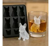 French Bulldog 3D Mormo ghiacciato 3D facile rilascio vassoio di ghiaccio a forma for whisky (A)