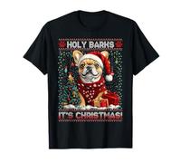 French Bulldog Christmas Tree Decorations Dog Lover Xmas Maglietta