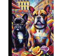French Bulldog Flower Market Journal | 200 Page College-Ruled Notebook with Date Space | 7.5" x 9.25" Size: Kiwi and Diesel the Frenchies