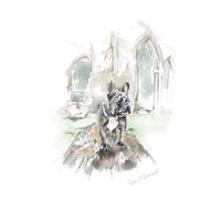 French Bulldog Gratitude Journal with notes and sketch area: Note your thoughts and sketch ideas