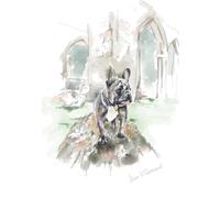 French Bulldog Gratitude Journal with notes and sketch area: Note your thoughts and sketch ideas