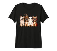 French Bulldog Halloween Costume Witch Ghost Mummy Vampire Maglietta Premium