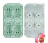 French Bulldog Ice Mold, Stampi con decorazione per bevande a casa, Cute Novelty Dog Flessibile Ice Maker per Bulldog Lover, Whiskey Party Drinks (verde)