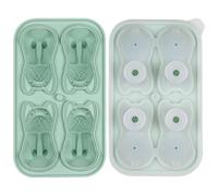 French Bulldog Ice Mold, Stampi con decorazione per la casa, French Bulldog Ice Cube Mold, Fun Animal Shape 3D Popsicle Molds, Whiskey Party Drinksf (verde)