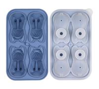 French Bulldog Ice Mold, Stampi con decorazione per la casa, French Bulldog Ice Cube Mold, Fun Animal Shape 3D Popsicle Molds, Whiskey Party Drinksf (blue)