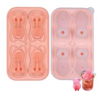 French Bulldog Ice Mold, stampo con decorazione per bevande a casa, carino novelty Dog flessibile Ice Maker per Bulldog Lover, whisky party drink (arancione)