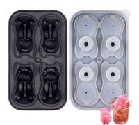 French Bulldog Ice Mold, stampo con decorazione per bevande a casa, carino novelty Dog flessibile Ice Maker per Bulldog Lover, Whiskey Party Drinks (nero)