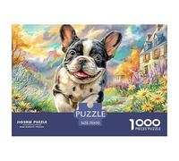 French Bulldog in StreetJigsaw Puzzles for Adults Featuring 1000 Advanced And Challenging Educational Games - These Serve As The Quintessential Gift Jigsaw Puzzles for Adults And Kids Age 12 Years Up