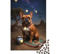 French Bulldog Jigsaw for Adults 1000 Piece Brainteasing Games Birthday Gifts Challenge 1000pcs (75x50cm)