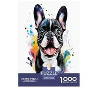 FRENCH BULLDOG Jigsaw Puzzle Impossibili 1000Pcs Decorazione Per La Casa. Giochi Rilassamento E Intelligence Per Adulti E Bambini Da 12 Anni 70x50cm/1000pcs