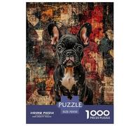 FRENCH BULLDOG Jigsaw Puzzle Impossibili 1000Pcs Decorazione Per La Casa. Rilassamento E Intelligence Per Adulti E Ragazzi Da 14 Anni 70x50cm/1000pcs