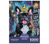 FRENCH BULLDOG Jigsaw Puzzle Impossible 1000Pcs Decorazione Per La Casa. Rilassamento E Intelligence Per Adulti E Ragazzi Da 14 Anni 70x50cm/1000pcs