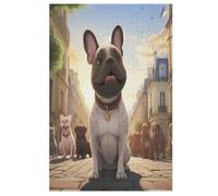French Bulldog Legno Puzzle 1000 Pezzi,Per Adulti E Giovani,Challenge,Puzzle 3d Impossibili, Stampa Di Alta Qualità Regalo 78×53cm