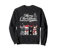 French Bulldog Merry Christmas Lights Reindeer Elf Santa Felpa