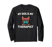 French Bulldog My Dog Is My Therapist Maglia a Manica