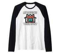 French Bulldog My Dog Is My Therapist Maglia con Maniche Raglan