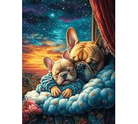 French Bulldog Puppy Sleeping on A Cloud Rompicapo 1000 Pezzi Difficili 3D Cartone Rigido Resistente Tema Architettura Wildlife Plant Per Esperti Per Decorazione E Collezione Qualità Museale 1000 PCS
