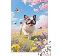 French Bulldog Puzzle 1000 Pezzi Adulti, Dog Allenamento Mentale, Attività Collettiva, Oggetto Decorativo, Idea Regalo Originale 1000pcs (75x50cm)