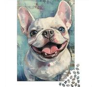 FRENCH BULLDOG Puzzle 1000 Pezzi, Cartografia Creativa, Progetto Condiviso, Decorazione Narrativa 1000pcs (75x50cm)