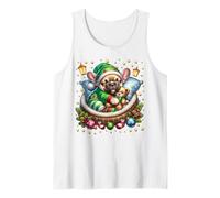 French Bulldog Xmas Graphic for Frenchie Mom White Christmas Canotta