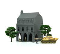 French Città Medieval Building C - Ripiano Tavolo Wargaming WW2 Terrain 15mm