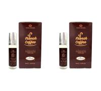 French Coffee Concentrated Perfume Oil Roll-On (6ml x 2) | Alcohol-Free Long Lasting Arabic Attar for Men & Women | Warm Gourmand Coffee & Woody Fragrance Combo Pack