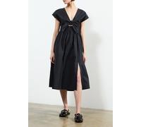 French Connection Barletta Poplin Tie Midi Dresss Navy Taglia: M | Abiti Midi Outlet | Donna | Blu