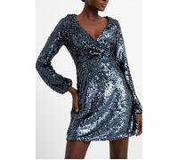 French Connection Bisma Sequin Wrap Dress Misc. Taglia: 12 | Abiti Mini Outlet | Donna