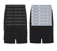 French Connection Boxer da uomo, confezione regalo, biancheria intima in cotone elasticizzato di alta qualità, traspirante e confortevole, Confezione da 14 / Nero / Fc51, S