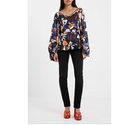 French Connection Brooke Aleeya Satin Top Black Taglia: 12 | Magliette intime Outlet | Donna | Nero