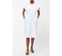 French Connection Cambria Cotton Belted Dress Linen White Taglia: L | Abiti Midi Outlet | Donna | Bianco