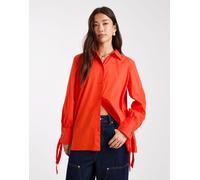 French Connection - Camicia arancione con bottoni e dettaglio sul retro L