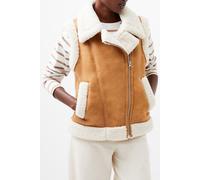 French Connection Camry Suedette Gillet Tan Taglia: L | Gilet Outlet | Donna