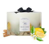 French Connection Candela profumata al limone e legno di cedro, candela a colonna botanica, candele per aromaterapia, regalo per donne e uomini, 1,5 kg/91 ore, durata di combustione, grande candela a
