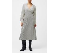 French Connection Candice Satin Stripe Midi Dress Black/cream Taglia: 6 | Abiti Midi Outlet | Donna | Nero