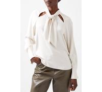 French Connection Carmen Crepe Tie Blouse Classic Cream Taglia: XL | Magliette intime Outlet | Donna | Bianco