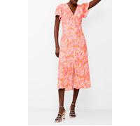 French Connection Cass Delphine Ss V Nk Midi Drs Persimmon Taglia: 6 | Abiti Midi Outlet | Donna | Arancia