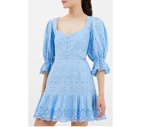 French Connection Cilla Broderie Cut Out Mini Dress Placid Blue Taglia: 8 | Abiti Mini Outlet | Donna | Blu