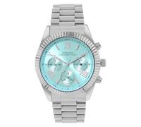 French Connection Cronografo quadrante rotondo cinturino in acciaio inox | casual | Premium | Sunray Feature | orologio da polso da donna, Turchese, casual