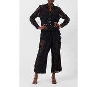 French Connection Delphine Caballo Trousers Moonless Night Taglia: 6 | Pantaloni Outlet | Donna | Nero