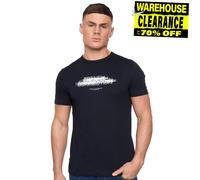 French Connection Double T-Shirt Uomo Designer Casual Maglia Girocollo Nera