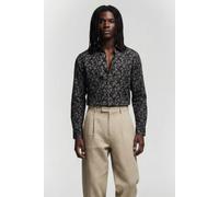 French Connection Floral Cut Long Sleeve Shirt Black/stone Taglia: M | Camicie Business Outlet | Uomo | Nero