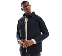 French Connection - Giacca impermeabile foderata blu navy con colletto M